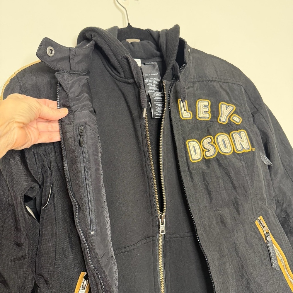 Harley Davidson Women's Airwing 3-in-1 Black Riding Jacket biker grunge - Picture 12 of 16